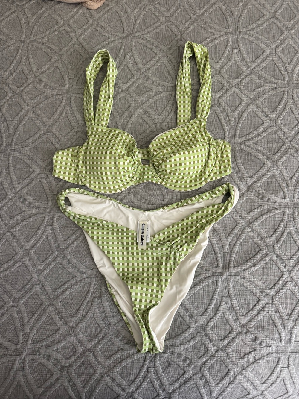Dippin Daisys Green Gingham Bikini Set - Picture 3 of 6